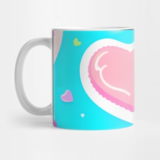 Delicious Cake and Candy Hearts Mug